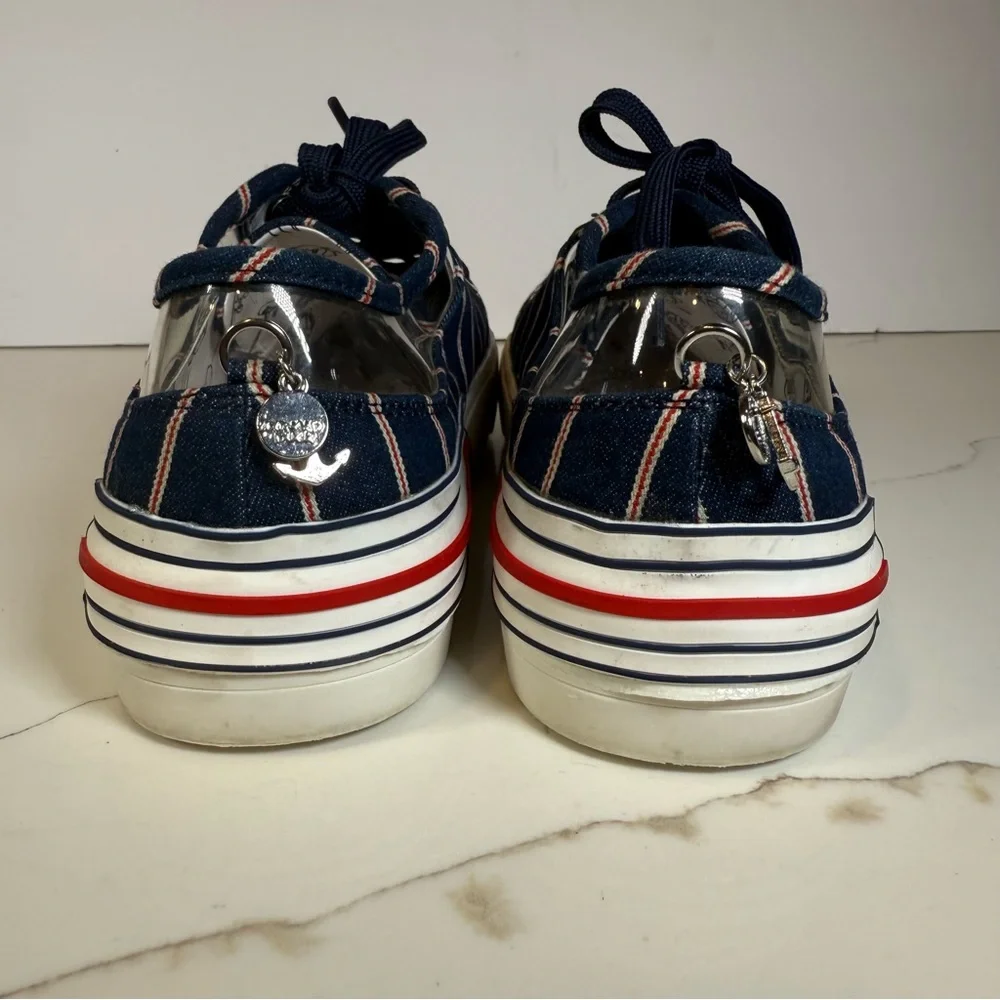 RARE Disney Call It Spring Donald Duck Platform Sneakers - Y2K Nautical Stripe